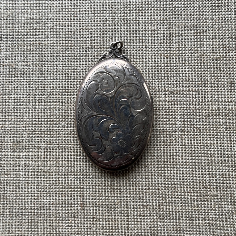 Vintage BIRKS Sterling Silver Oval Locket